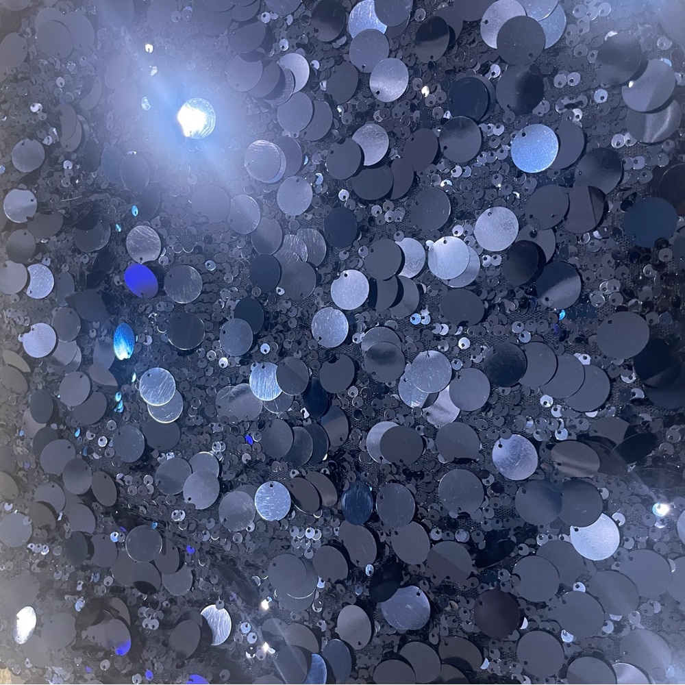 SHEIN Navy Sequin Mini Skirt - Picture 2 of 3